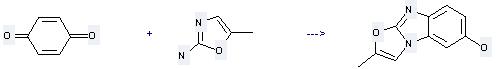 2-Oxazolamine, 5-methyl- can be used to produce 2-methyl-1-oxa-3a,8-diaza-cyclopenta[a]inden-5-ol by heating